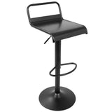 Emery - Adjustable Barstool With Swivel - Black (Set of 2)