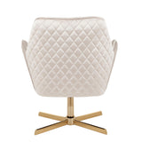 Diana - Contemporary Lounge Chair - Gold / Cream