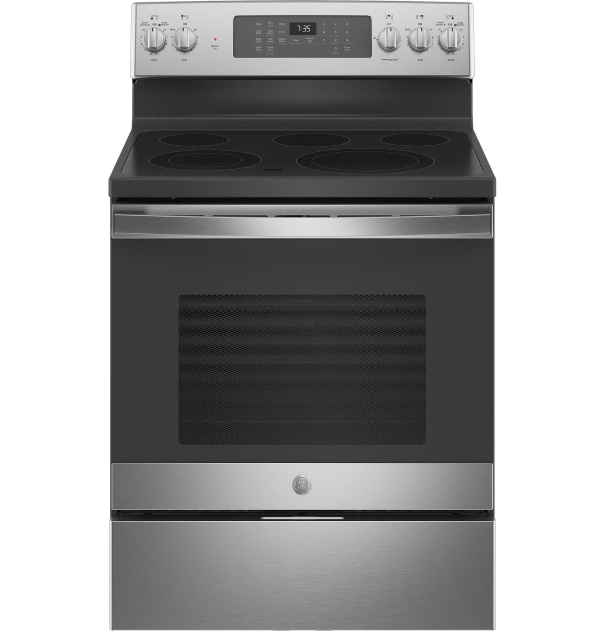 GE(R) 30" Free-Standing Electric Convection Range with No Preheat Air Fry - (JB735SPSS)