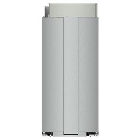 208 Cubic Feet 36" Built-In Side-By-Side Refrigerator With Ice And Water Dispenser - Gray