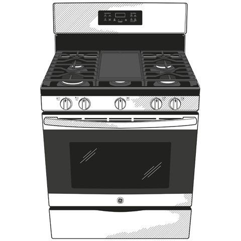 GE(R) 30" Free-Standing Gas Range - (JGBS66FEKDS)