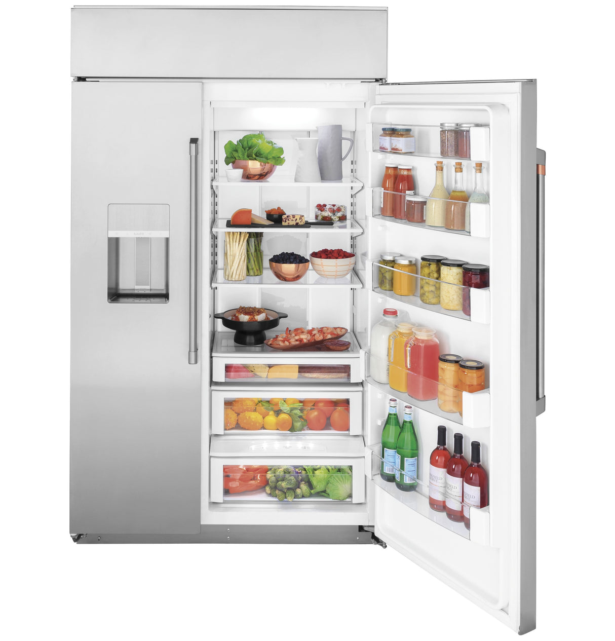 Caf(eback)(TM) 48" Smart Built-In Side-by-Side Refrigerator with Dispenser - (CSB48YP2NS1)