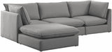 Mackenzie - Modular Sectional 4 Piece - Gray - Fabric