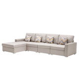 Nolan - 4 Piece Reversible Sectional Sofa Chaise With Interchangeable Legs