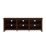 Modern Transitional 3 Shelf Open Storage 70" TV Stand For 80" TVs