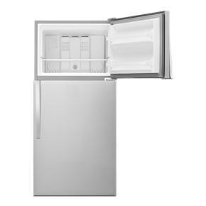 30" Wide Top Freezer Refrigerator - 18 Cubic Feet - Monochromatic Stainless Steel - 65,4" Height