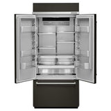 20.8 Cubic Feet 36" Width Built In Stainless Steel French Door Refrigerator With Platinum Interior Design - Black