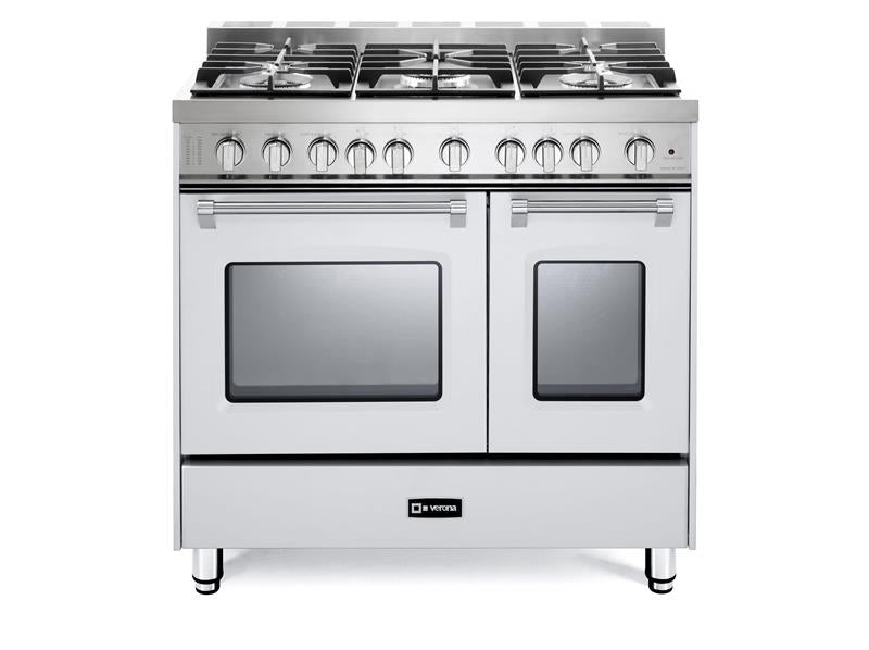 Prestige 36" Gas Double Oven Range - White - (VPFSGG365DW)