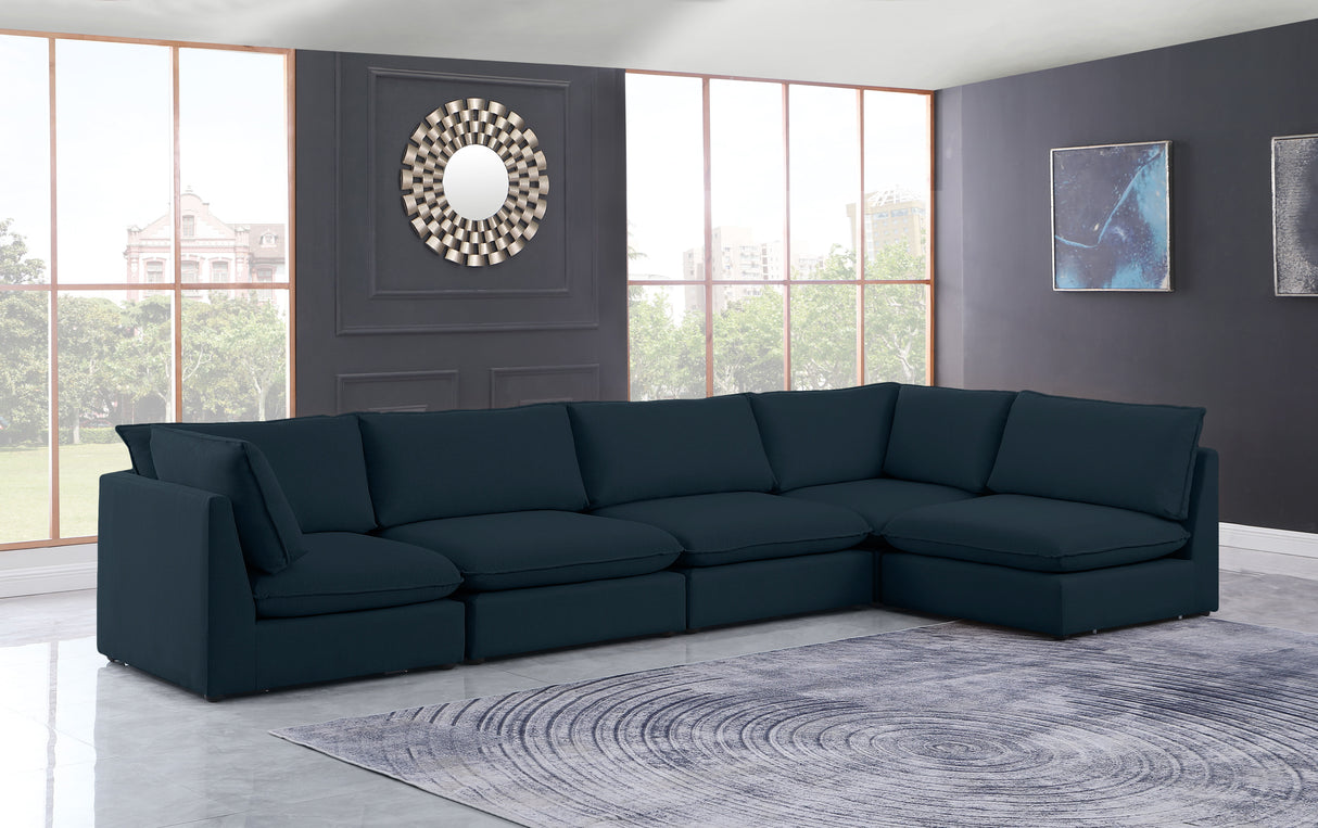 Mackenzie - Modular Sectional 5 Piece- Navy