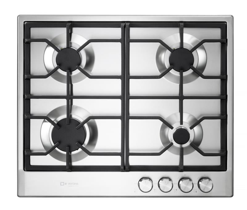 Verona 24" Designer Gas Cooktop-Brass Burners SS - (VDGCT424FSS)