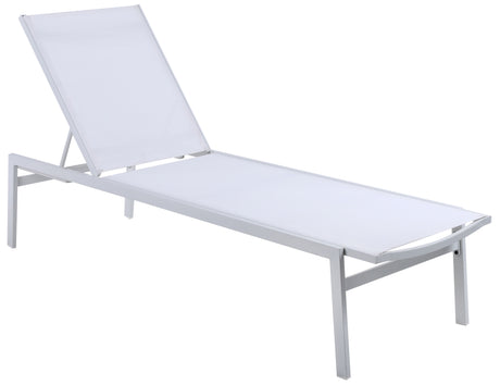 Santorini - Outdoor Patio Chaise Lounge Chair with Chrome Base