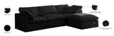 Plush - Velvet Standard Comfort Modular Sectional - Black