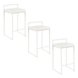 Fuji - Stackable Counter Stool - White Base (Set of 2)