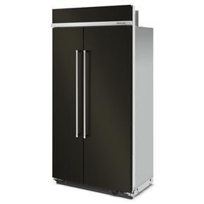 255 Cubic Feet 42" Built-In Side-By-Side Refrigerator With Printshield Finish - Black