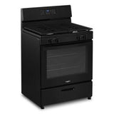 5.1 Cubic Feet Freestanding Gas Range With Broiler Drawer - Black