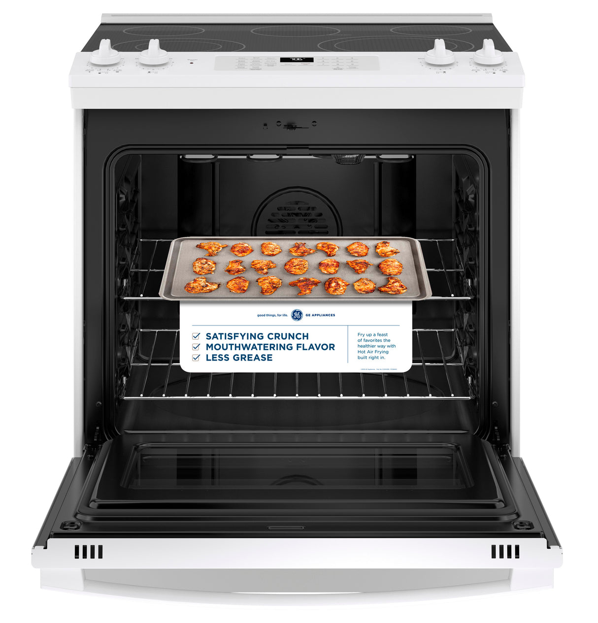 GE(R) 30" Slide-In Electric Convection Range with No Preheat Air Fry - (JS760DPWW)