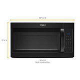 1.7 Cubic Feet Microwave Hood Combination With Electronic Touch Controls - Black