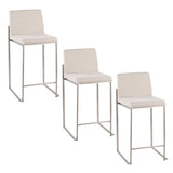 Fuji - Contemporary High Back Counter Stool, Functional Design