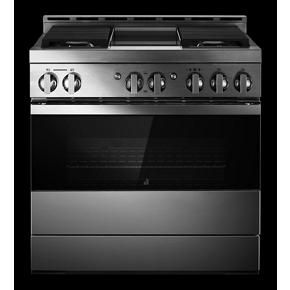 36" Noir Gas Professional-Style Range With Chrome-Infused Griddle