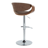 Shiraz - Adjustable Barstool - Walnut And Green