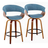 Vintage Mod - 26" Fixed-Height Counter Stool (Set of 2) - Black Footrest