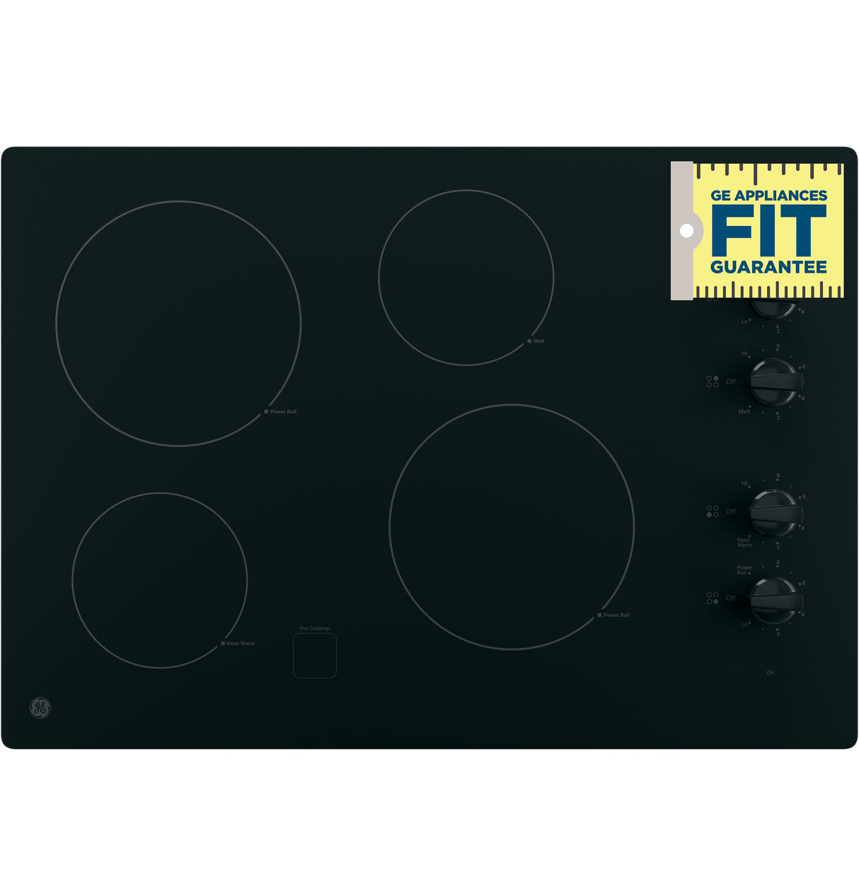 GE(R) 30" Built-In Knob Control Electric Cooktop - (JP3030DJBB)