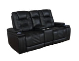 Zane - Dual Power Loveseat - Black