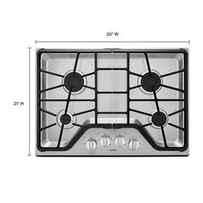 30" Wide Gas Cooktop With Power Burner