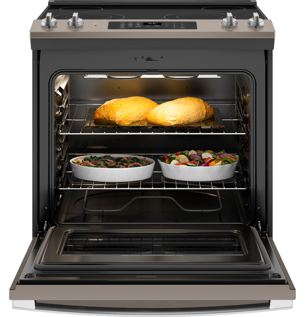 GE(R) 30" Slide-In Electric Range - (JS645ELES)