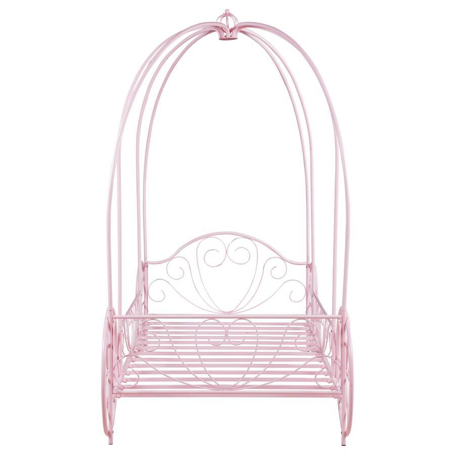 Massi - Twin Canopy Bed - Powder Pink