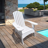 Outdoor Or Indoor Wood Adirondack Chair With An Hole To Hold Umbrella, On The Arm