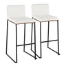 Mason Mara - 30" Fixed-Height Barstool (Set of 2) - Black Legs