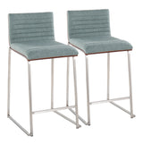 Mason Mara - Contemporary Fixed Height Counter Stool (Set of 2)