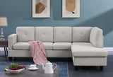 Santiago - Linen Sectional Sofa With Right Facing Chaise