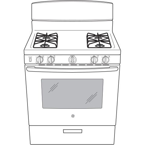 GE(R) 30" Free-Standing Gas Range - (JGBS30REKSS)