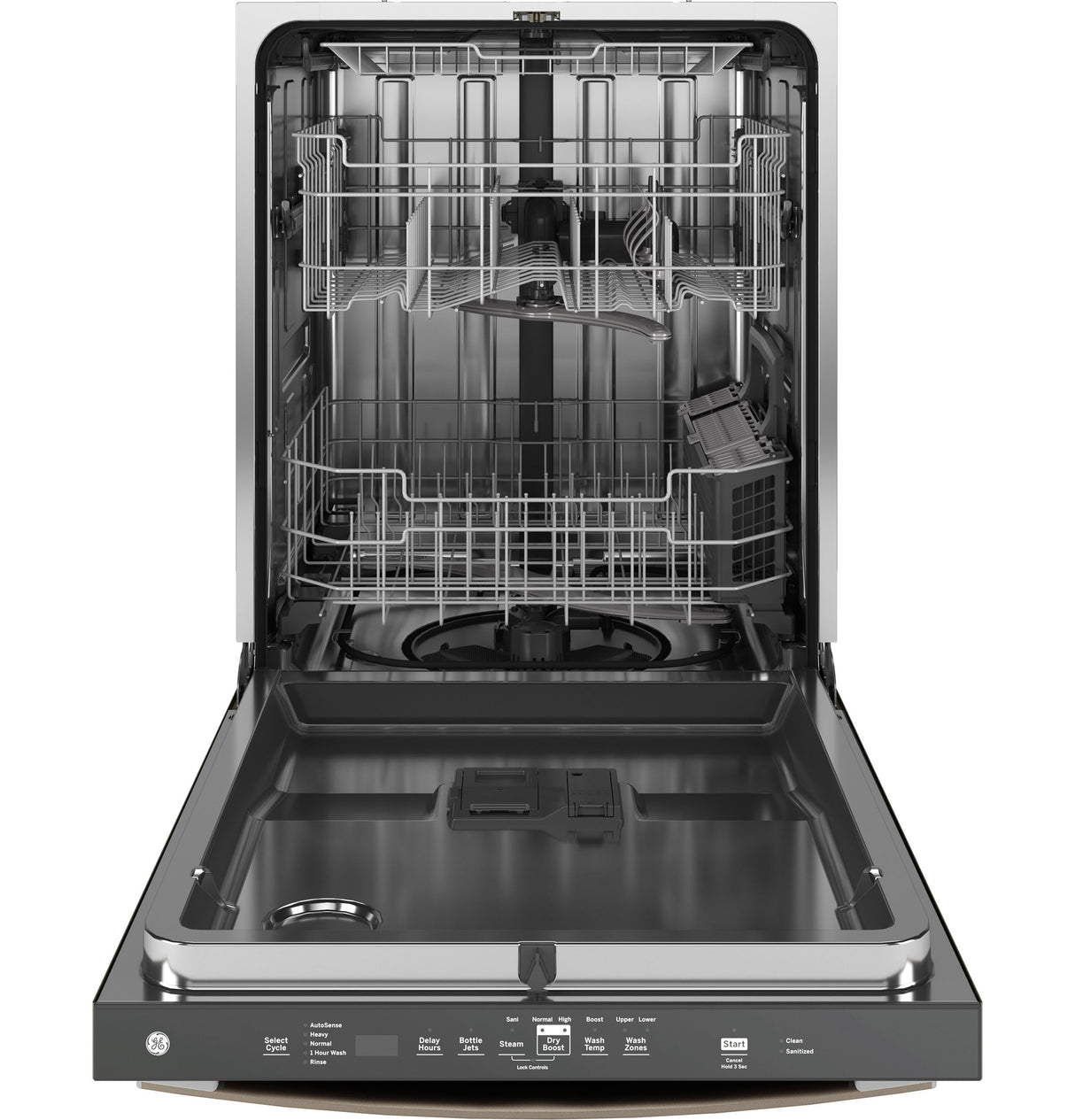 GE(R) ENERGY STAR(R) Fingerprint Resistant Top Control with Stainless Steel Interior Dishwasher with Sanitize Cycle - (GDT650SMVES)