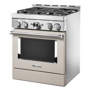 KitchenAid 30'' Smart Commercial-Style Gas Range With 4 Burners - Milkshake