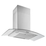 36" Curved Glass Wall Mount Range Hood