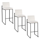 Fuji - High Back Barstool - Black Steel Legs