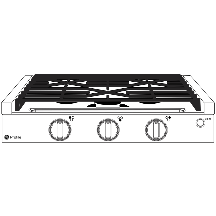 GE Profile(TM) 21" Rangetop - (PLU621RTSS)