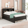 Bed With Bookcase, Twin Trundle, Drawers