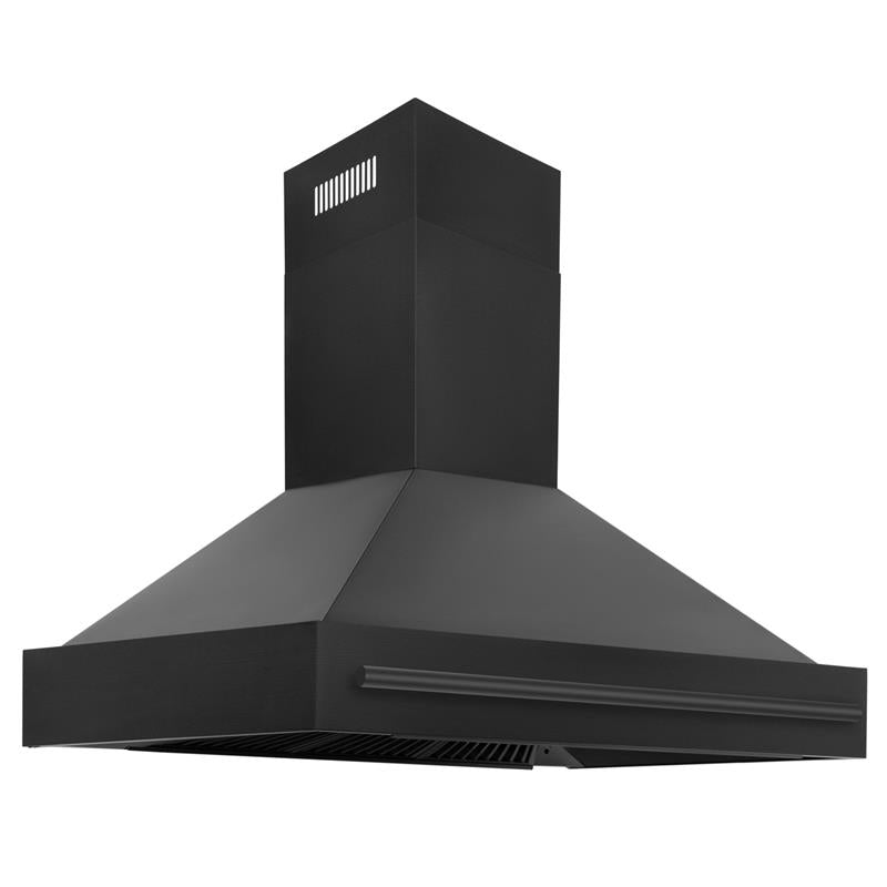 ZLINE Black Stainless Steel Range Hood with Black Stainless Steel Handle and Size Options(BS655-BS) - (BS65548BS)