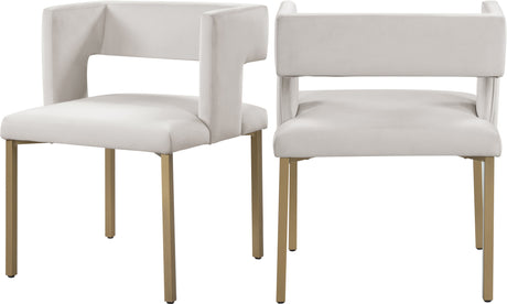 Caleb - Dining Chair with Gold Legs (Set of 2)