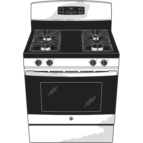 GE(R) 30" Free-Standing Gas Range - (JGB635REKSS)