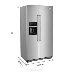 19.9 Cubic Feet Counter-Depth Side-By-Side Refrigerator With Exterior Ice And Water And PrintShield finish