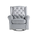 Zeger - Glider Chair With Swivel - Gray