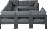 Nizuc - Outdoor Patio Modular Sectional 8 Piece - Grey