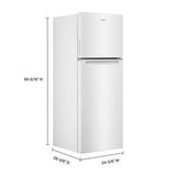 24" Wide Small Space Top-Freezer Refrigerator - 12.9 Cubic Feet - White