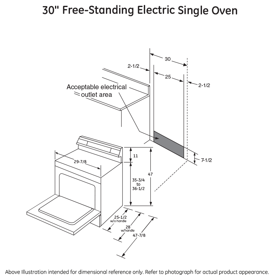 GE(R) 30" Free-Standing Electric Range - (JBS60DKBB)