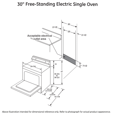 GE(R) 30" Free-Standing Electric Range - (JBS60DKWW)